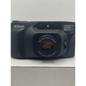 Nikon Nice Touch Zoom 35mm Film Camera w/ 35-60 MM Macro lens WORKING TESTED!